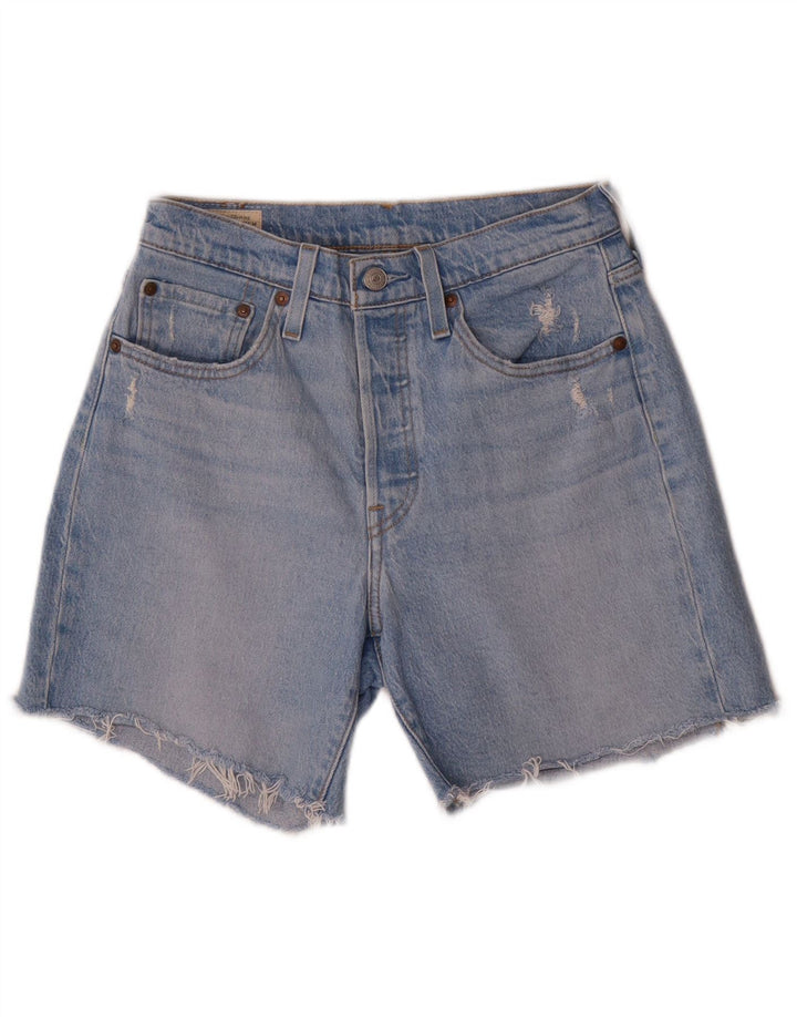 Shorts jeans feminino Levi's 501 W26 pequeno azul algodão