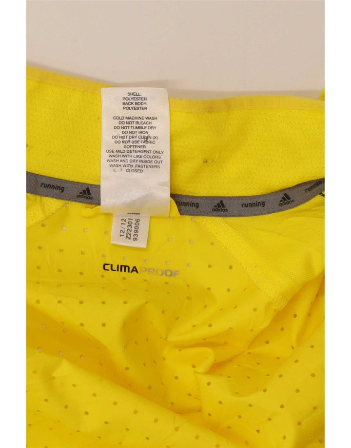 Adidas Mens Clima Proof Rain Jacket UK 40 Grande Poliéster Amarelo