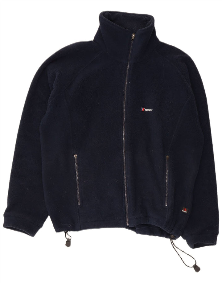 Jaqueta de lã masculina Berghaus UK 40 grande poliéster azul marinho