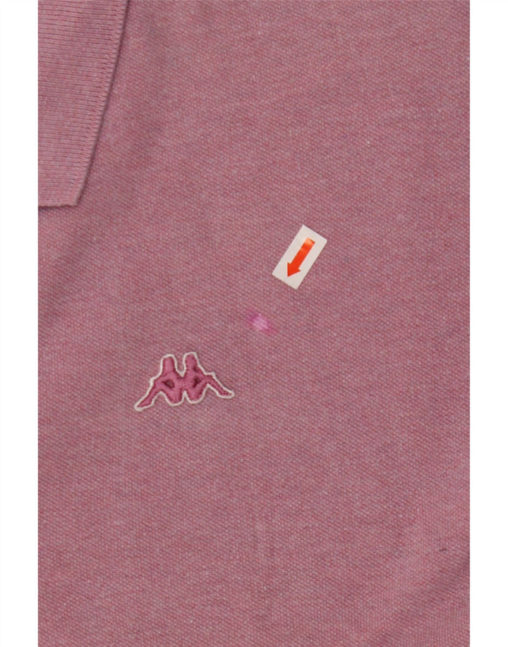 Camisa polo masculina KAPPA grande rosa algodão clássico