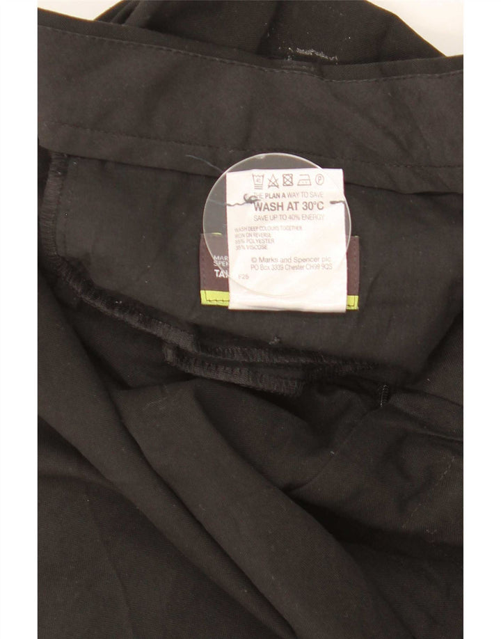 Calça masculina de terno reto sob medida Marks & Spencer W40 L31 preta