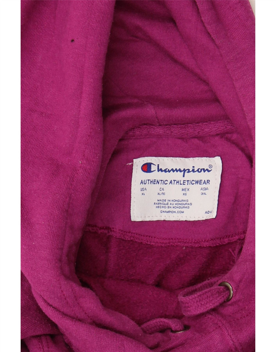 CHAMPION Womens Hoodie Jumper UK 18 XL Burgundy Cotton Vintage Champion and Second-Hand Champion from Messina Hembry 