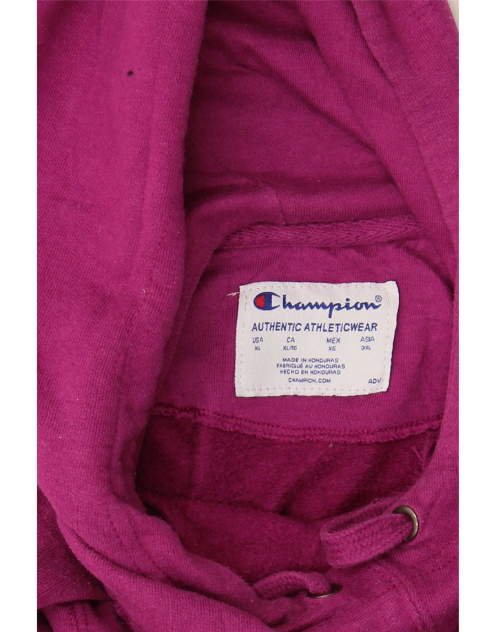 CHAMPION Womens Hoodie Jumper UK 18 XL Burgundy Cotton Vintage Champion and Second-Hand Champion from Messina Hembry 