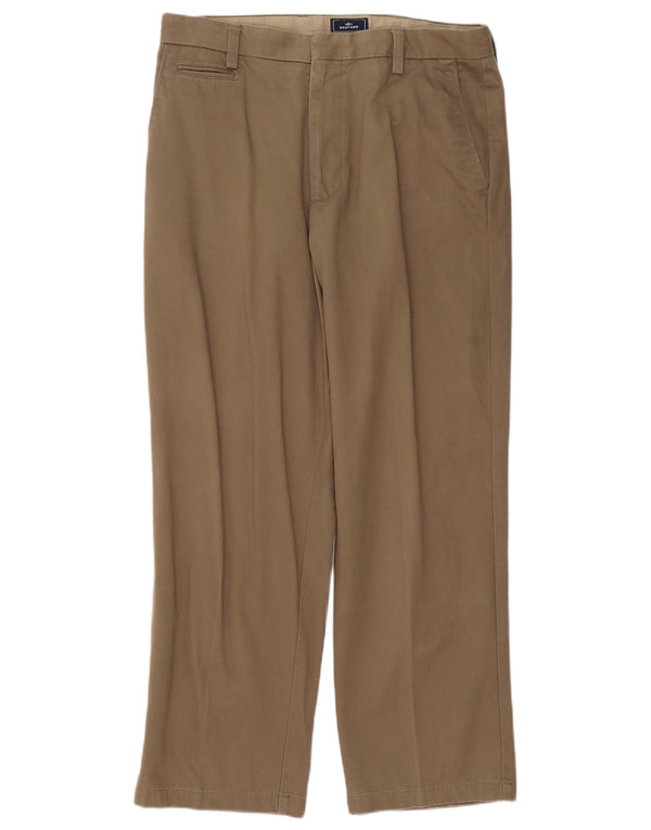 Calça Chino masculina Dockers com ajuste relaxado W34 L30 algodão bege