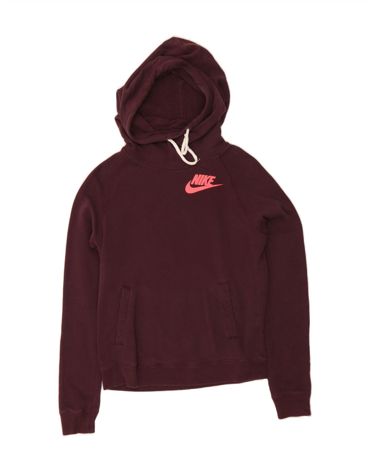 NIKE Mens Hoodie Jumper Small Burgundy Cotton Vintage Nike and Second-Hand Nike from Messina Hembry 