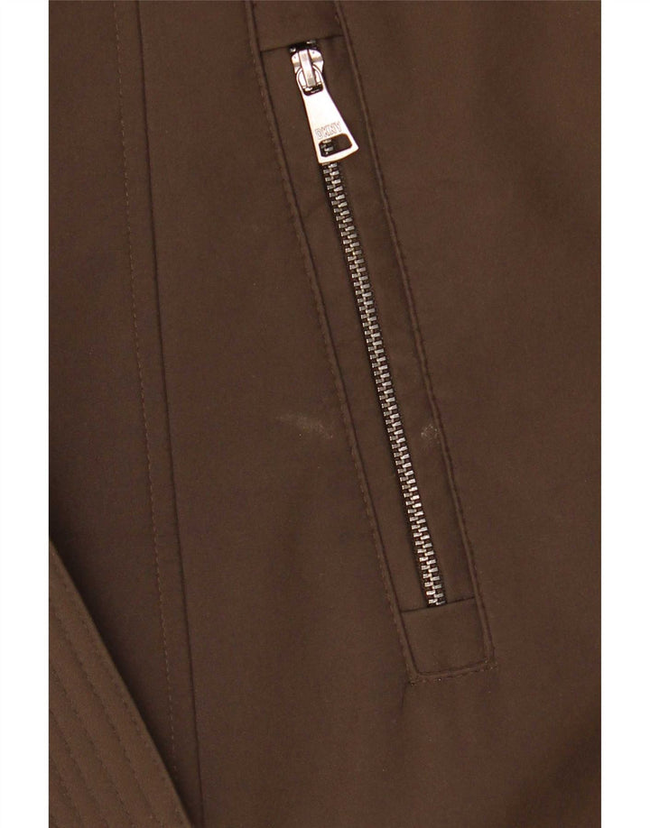 Sobretudo feminino Sherpa Dkny UK 18 XL poliéster marrom