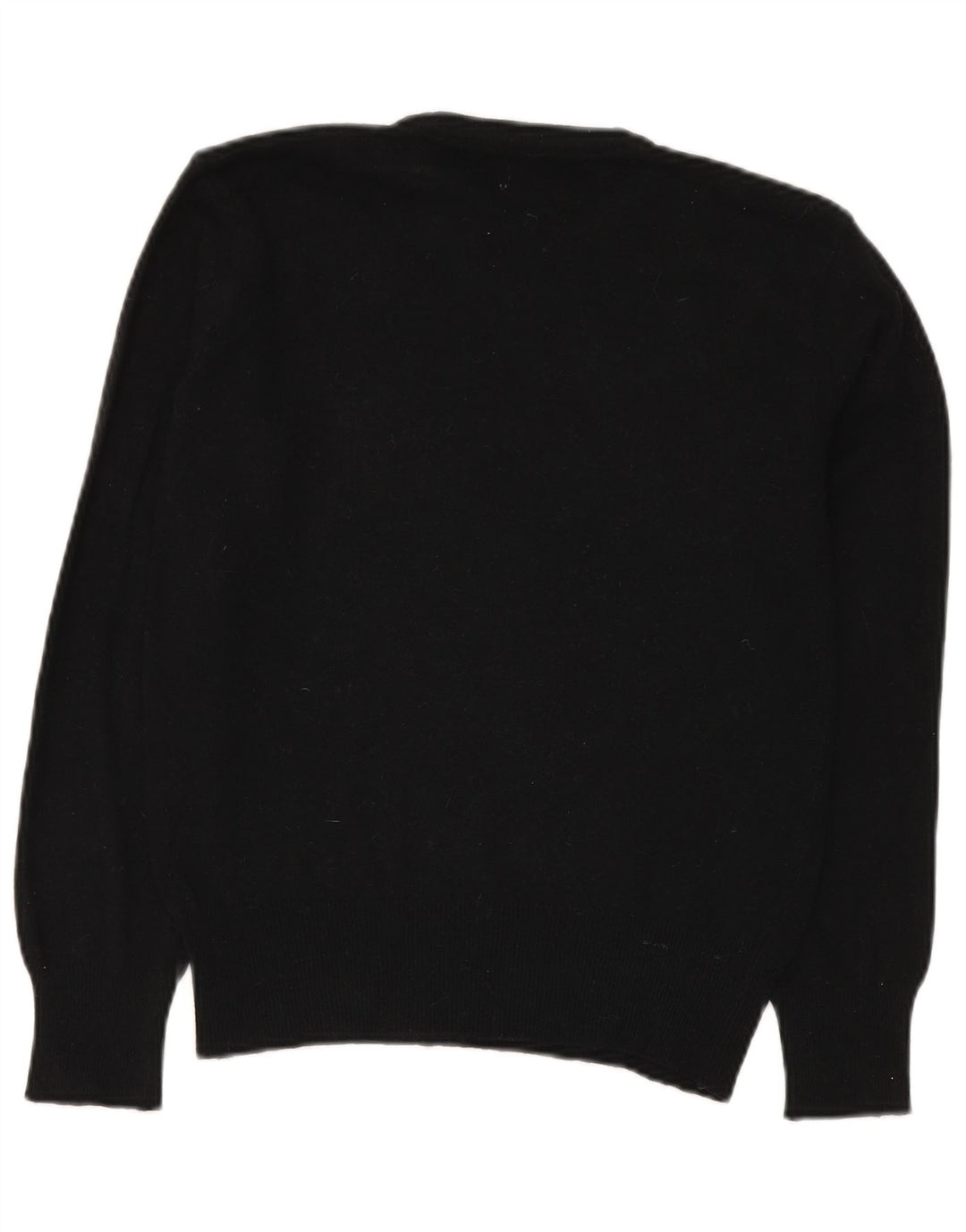 Suéter feminino Benetton com gola redonda IT 50 XL lã preta