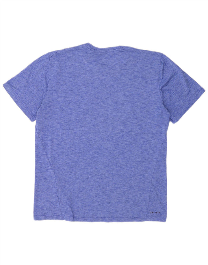 Camiseta masculina Nike Dri Fit grande poliéster manchado azul