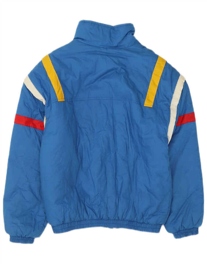 Jaqueta de esqui feminina vintage EU 42 grande poliéster azul Colourblock