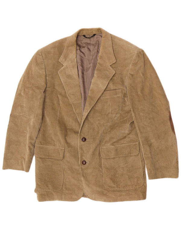 Orvis Jaqueta blazer masculina de veludo cotelê com 2 botões Reino Unido 42 XL bege