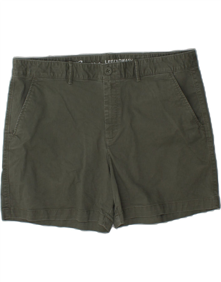 EDDIE BAUER Womens Stretch Chino Shorts US 16 2XL W38 Green Cotton Vintage Eddie Bauer and Second-Hand Eddie Bauer from Messina Hembry 
