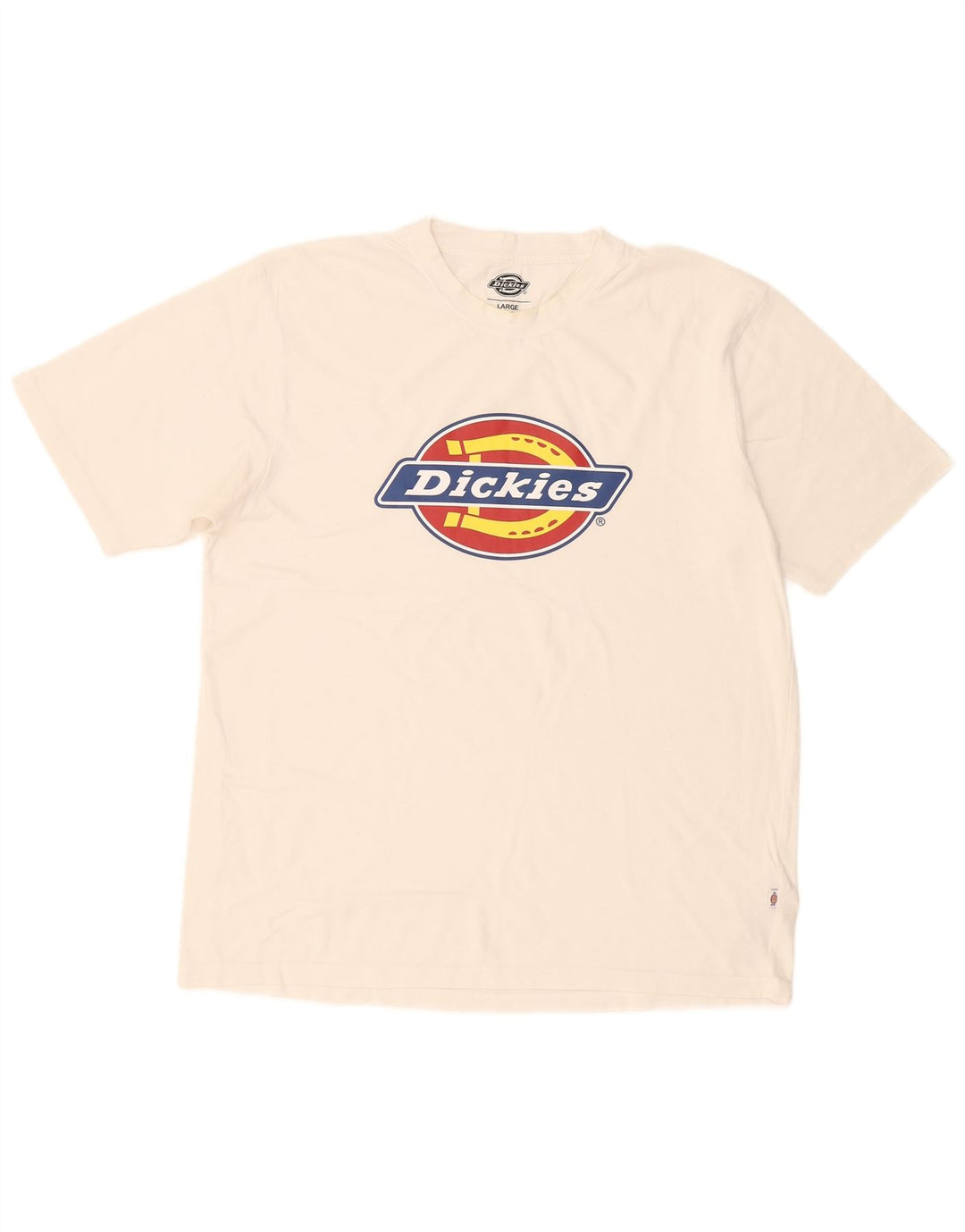 Camiseta gráfica masculina Dickies Top grande de algodão branco
