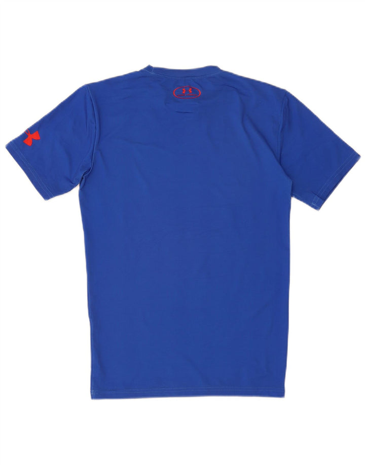 Camiseta gráfica Under Armour Boys Marvel Top 11-12 anos grande azul
