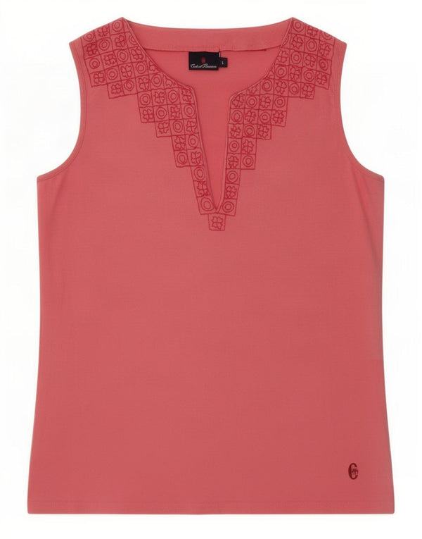 Colete feminino Conte of Florence UK 14 grande algodão rosa