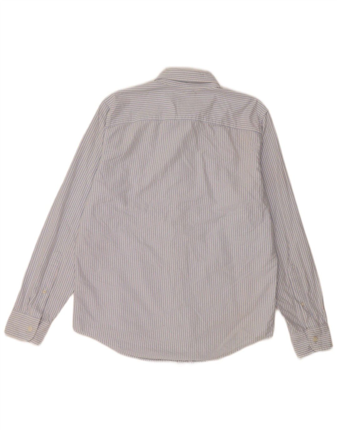 Camisa masculina Abercrombie & Fitch de algodão listrado azul médio