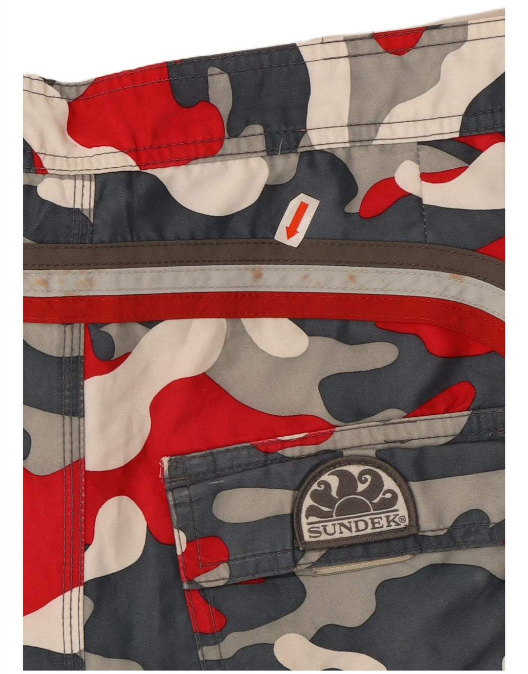 Shorts de natação masculino SUNDEK grande poliéster camuflado multicolorido