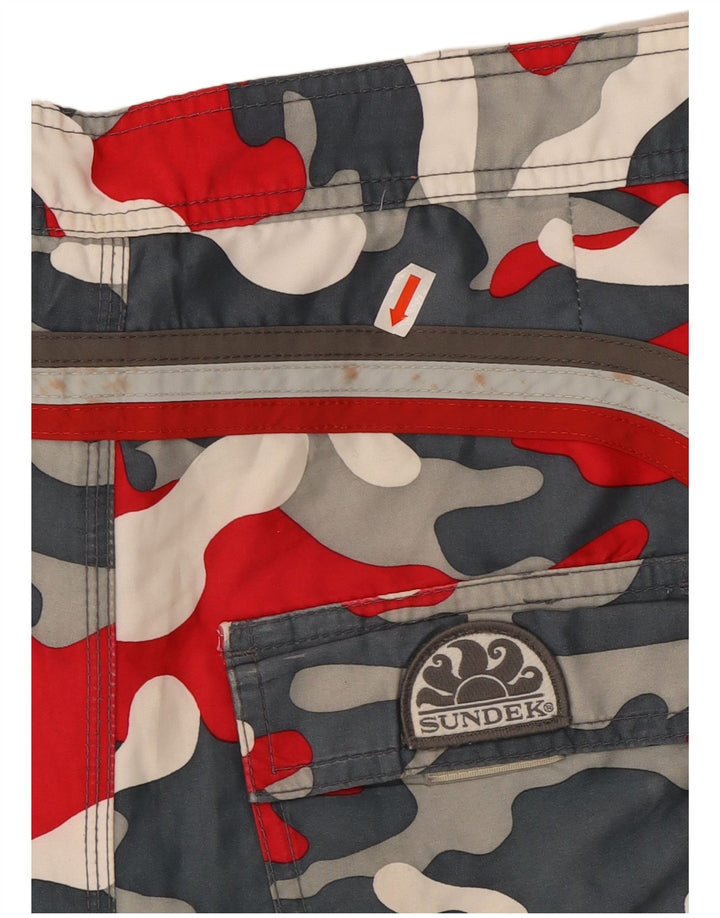 Shorts de natação masculino SUNDEK grande poliéster camuflado multicolorido