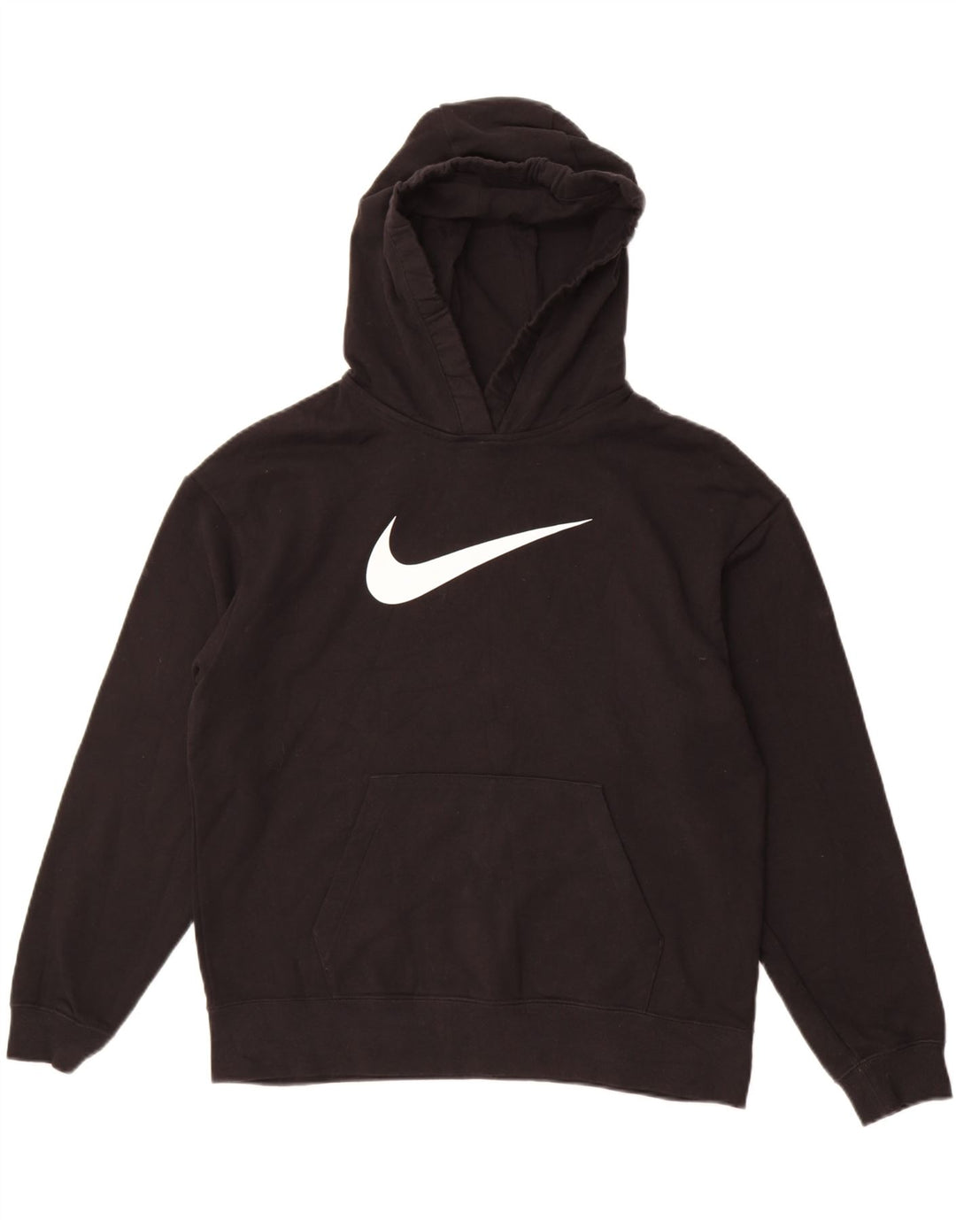 Jumper com capuz gráfico feminino Nike UK 14 médio algodão preto