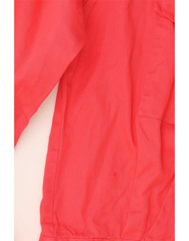 Jaqueta blazer vintage feminina com 3 botões Reino Unido 16 grande algodão rosa