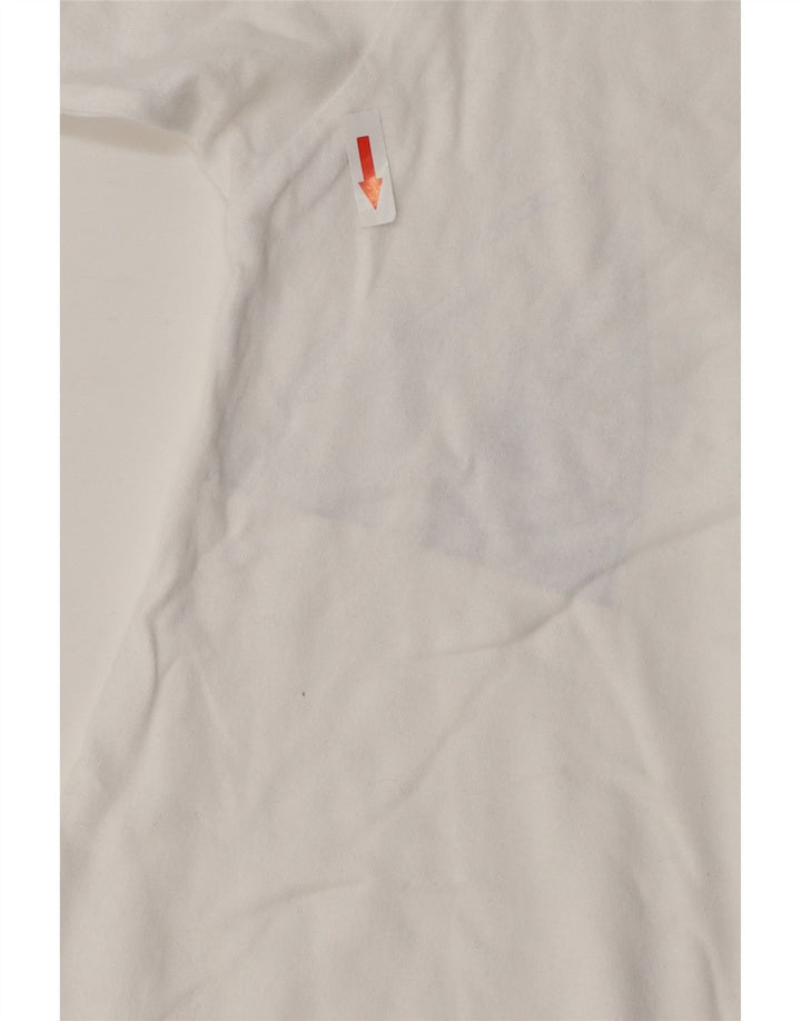 Camiseta gráfica masculina Kappa Top médio algodão branco