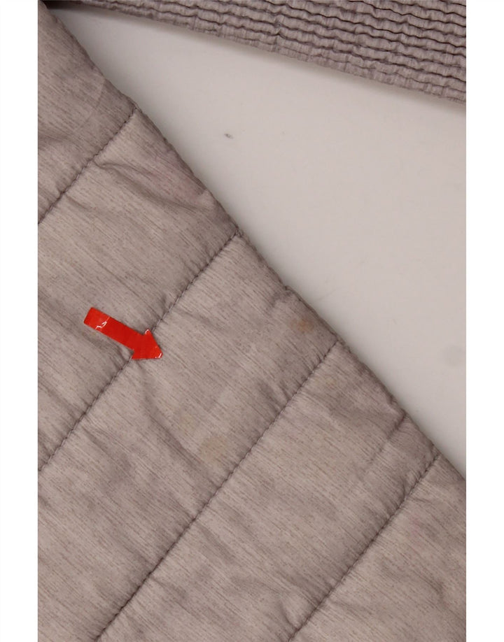 Jaqueta acolchoada com capuz feminina Superdry UK 14 poliéster cinza grande