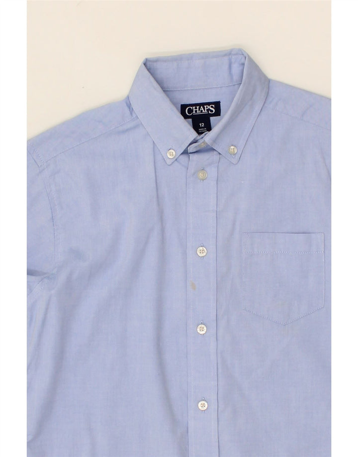 CHAPS Boys Shirt 11-12 Years Blue Cotton Vintage Chaps and Second-Hand Chaps from Messina Hembry 