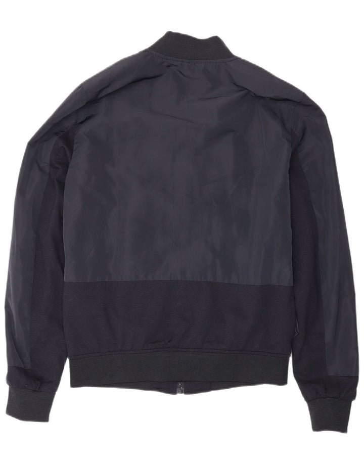 Jaqueta bomber masculina Zara UK 38 poliéster azul marinho médio