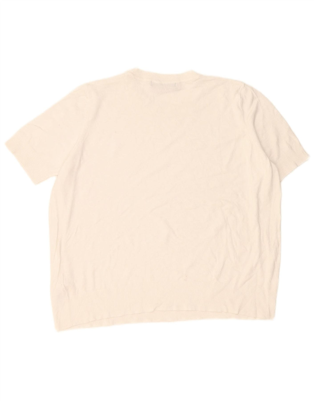 Suéter feminino Marks & Spencer com gola redonda Reino Unido 16 grande branco