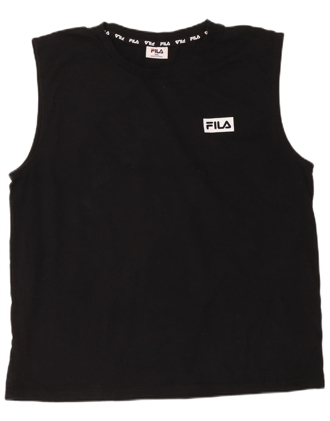 Fila Colete Masculino Top 2XL Algodão Preto