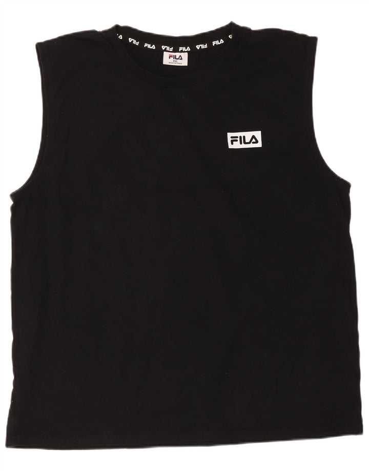 Fila Colete Masculino Top 2XL Algodão Preto
