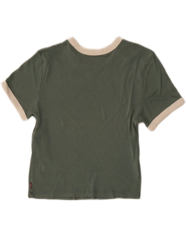 Camiseta Levi's Girls Graphic 7-8 Anos XS Verde Algodão
