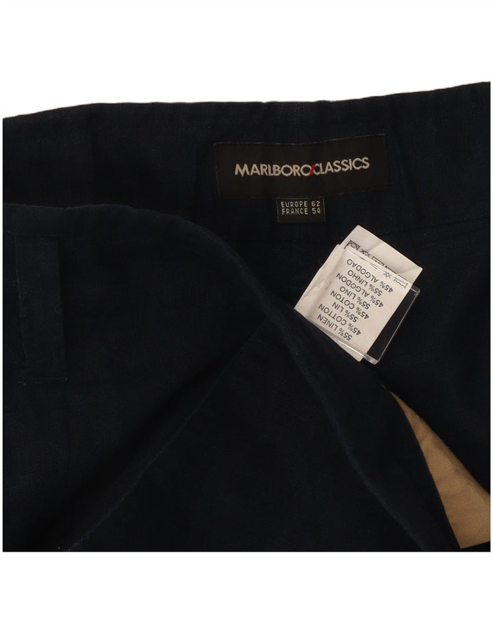 Shorts cargo masculino Marlboro Classics IT 54 2XL W42 linho azul marinho