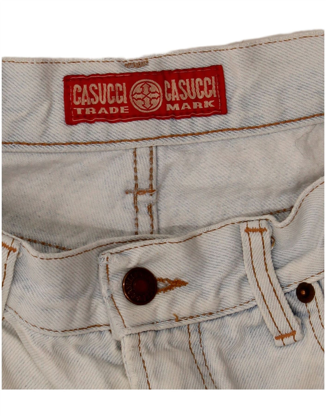 Shorts jeans masculino gráfico Casucci W30 azul médio