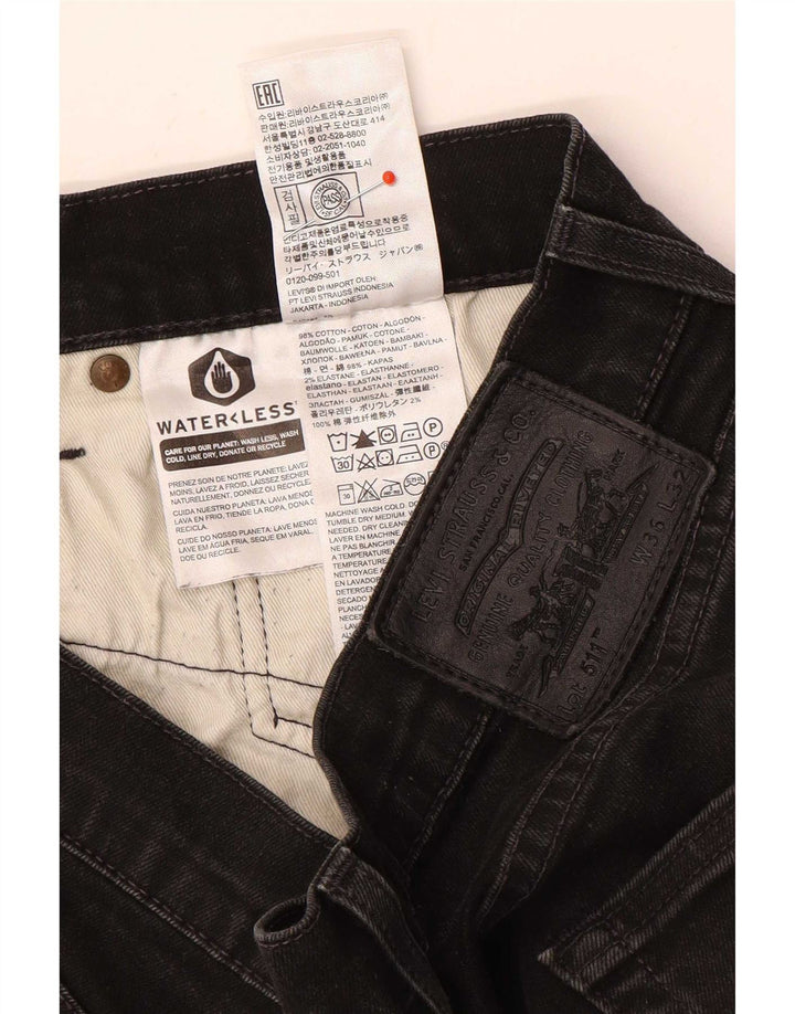 Jeans Levis 511 Slim Masculino W36 L32 Algodão Preto