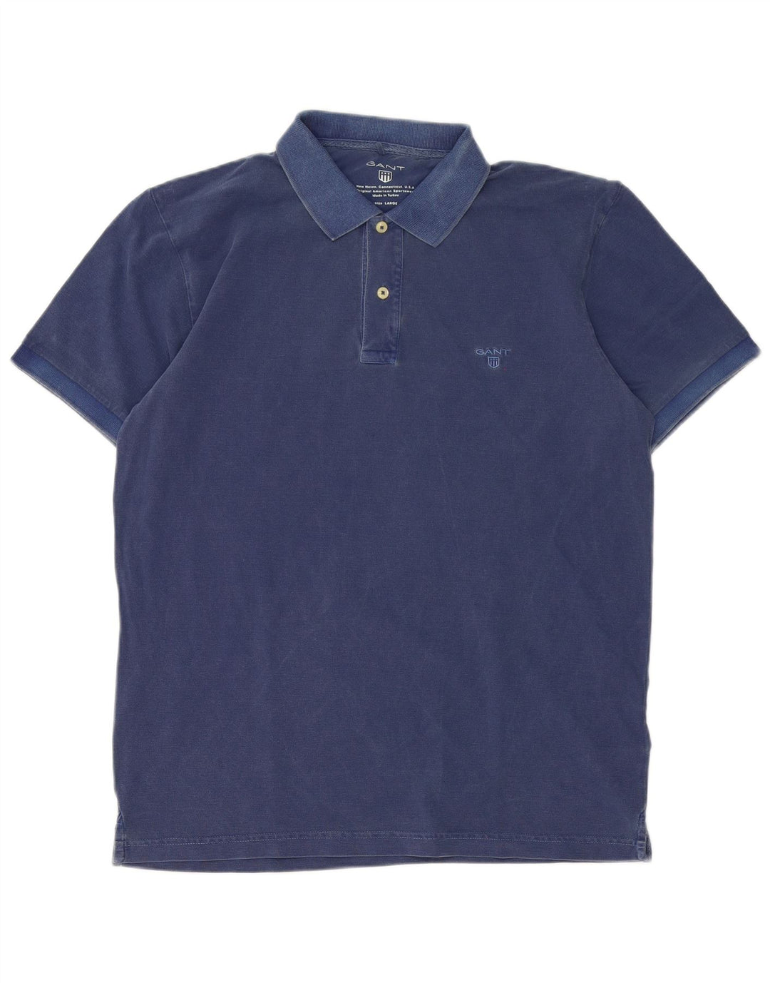 Camisa polo masculina Gant grande algodão azul