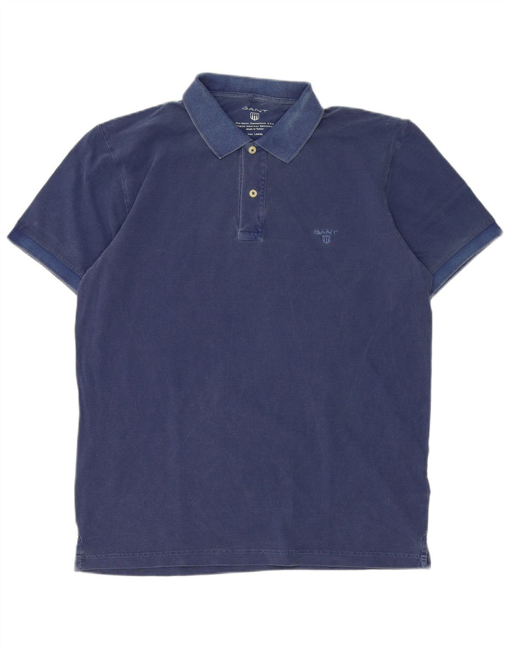 Camisa polo masculina Gant grande algodão azul