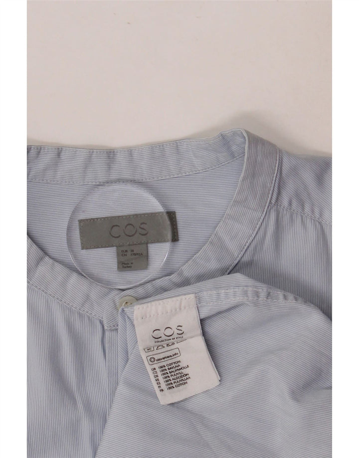 Camisa masculina COS tamanho 38 algodão listrado azul pequeno