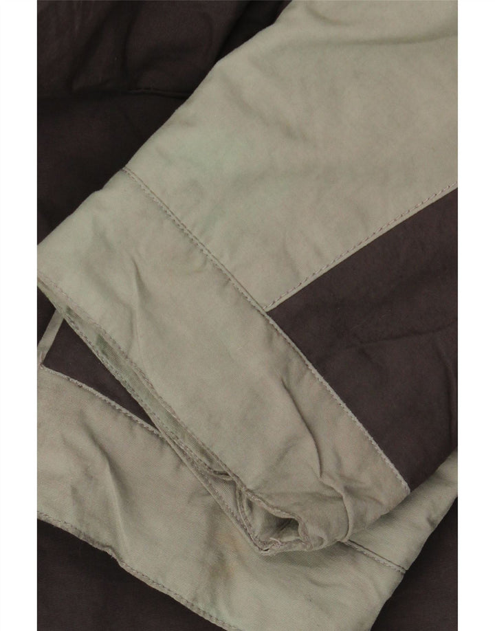 Jaqueta corta-vento masculina Quiksilver Reino Unido 40 grande poliéster colorblock cinza
