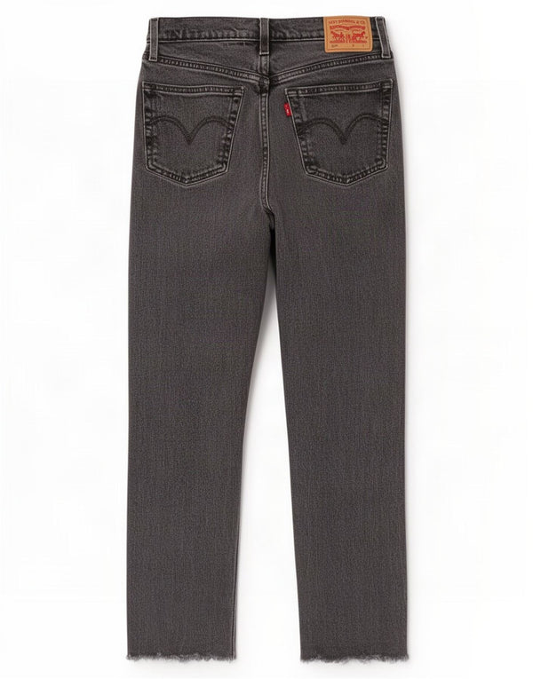 Calça jeans feminina Levi's 501 Straight W26 L28 cinza