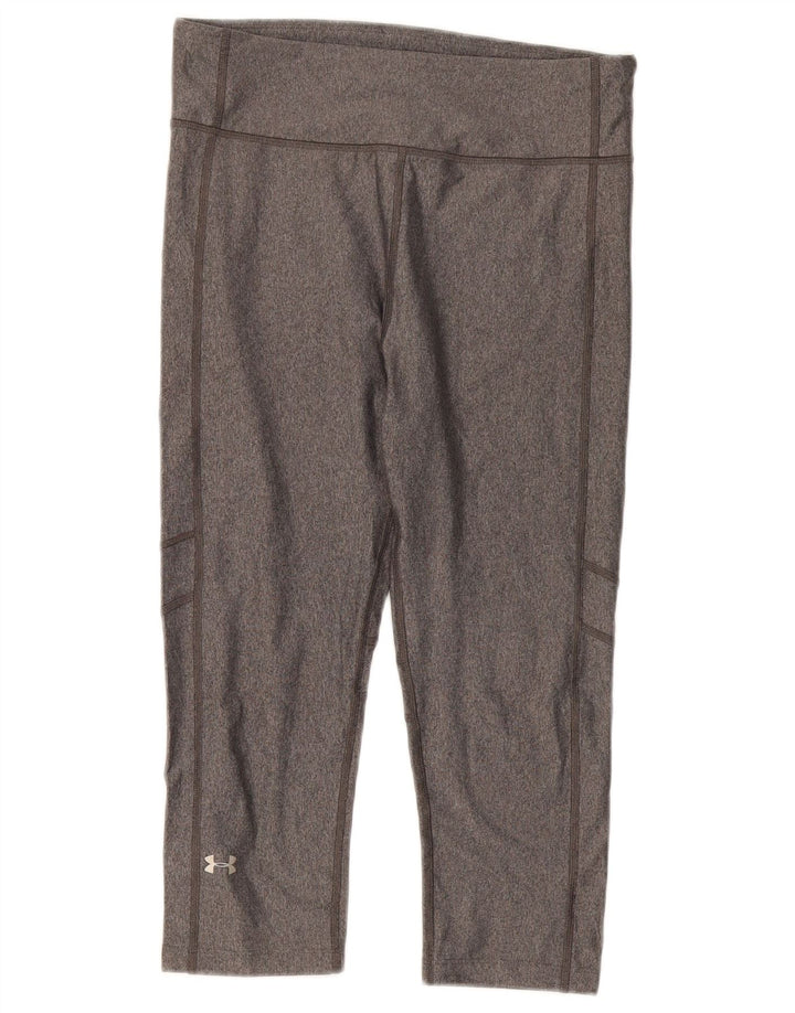 Under Armour Womens Heat Gear Capri Leggings Reino Unido 12 Médio Cinza