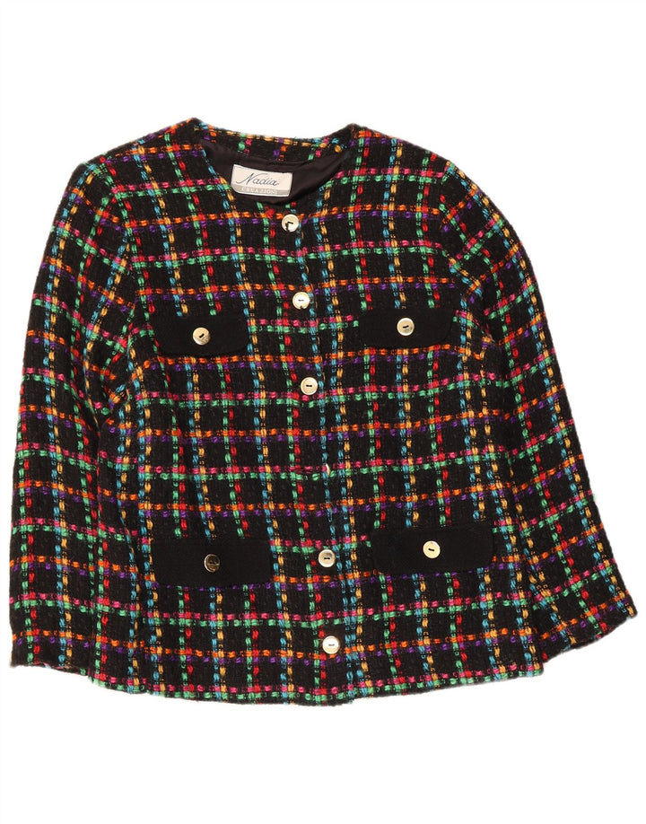 Conjunto de saia feminina de 2 peças NADIA Reino Unido 14 médio W28 xadrez multicolorido