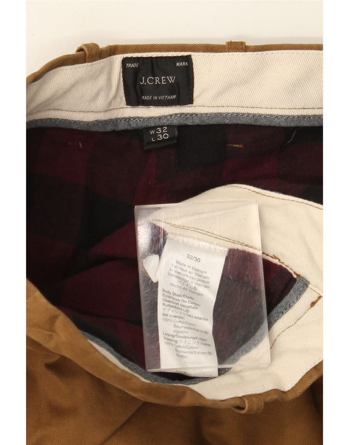 J. CREW Calça Chino Masculina Reta W32 L30 Algodão Bege