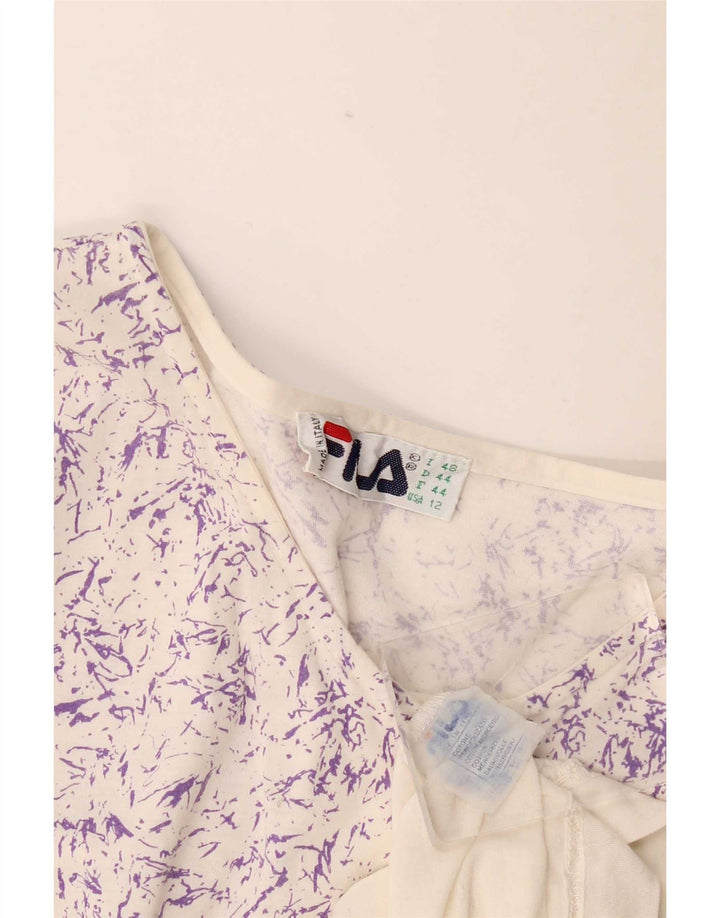 Camiseta feminina Fila Graphic Top IT 48 XL algodão branco
