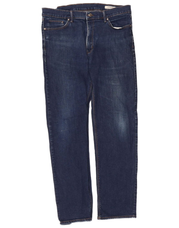 Jeans retos masculinos Marks & Spencer W38 L33 algodão azul