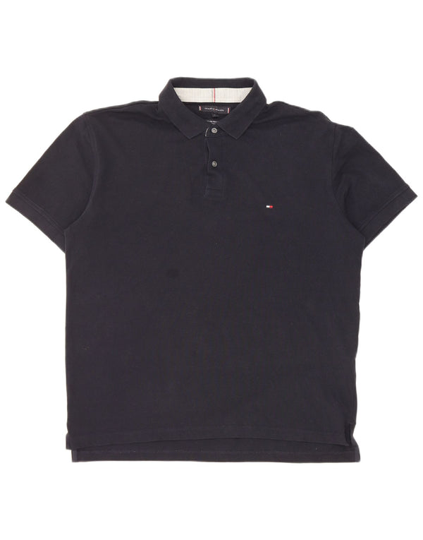 Camisa polo masculina Tommy Hilfiger Regular Fit XL azul marinho algodão