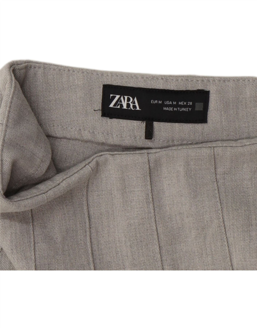 Zara Womens Skort Mini Saia Médio W28 Cinza