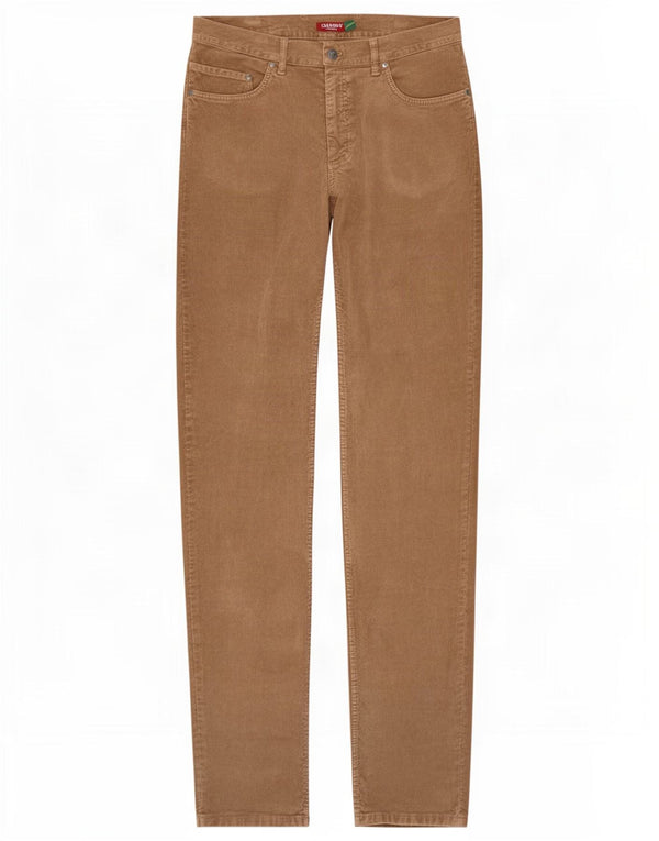 Calça masculina Carrera 700 regular de veludo W34 L34 algodão bege