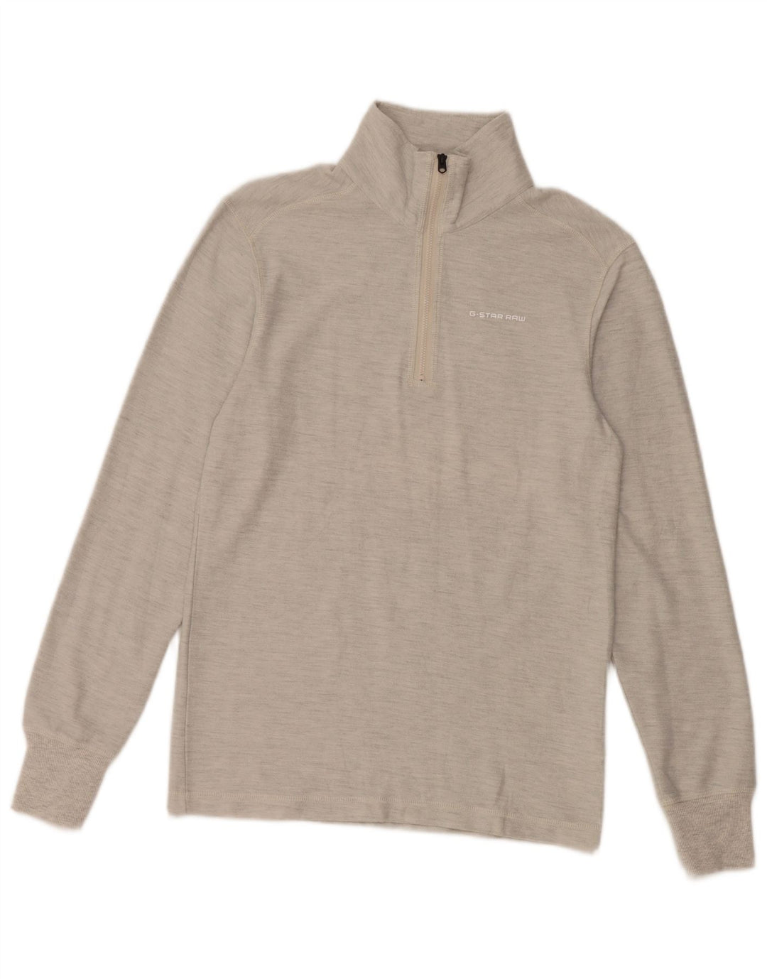 G-Star Masculino Zip Top Manga Longa Pequeno Algodão Salpicado Cinza