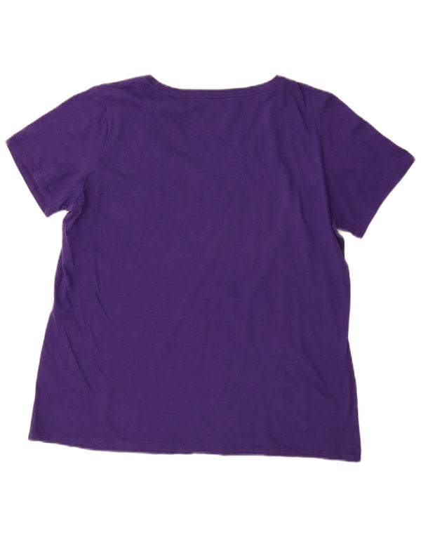Camiseta feminina NIKE com corte atlético gráfico UK 18 XL algodão roxo