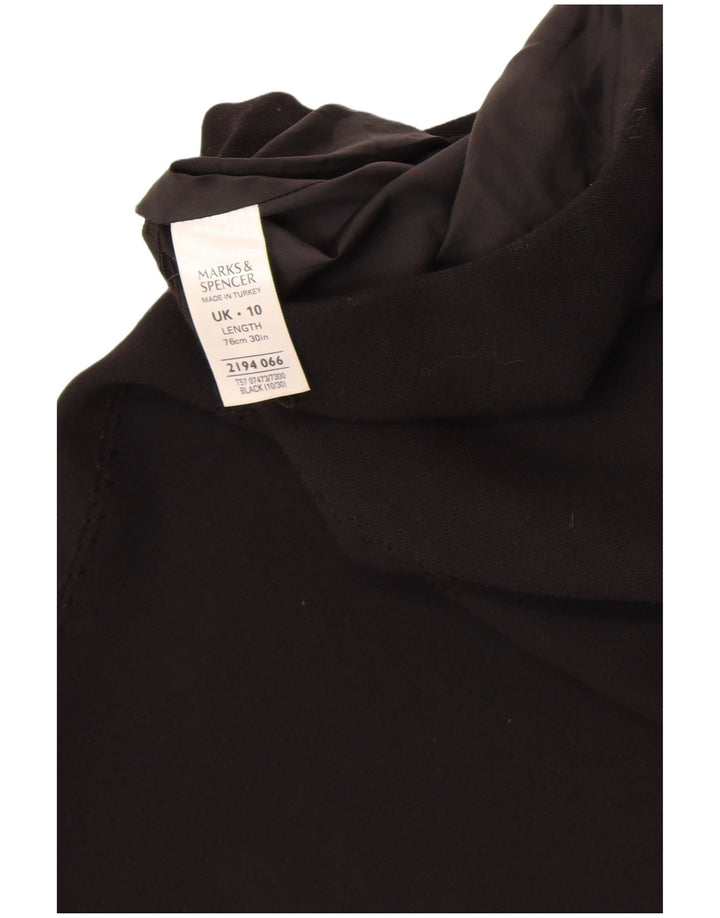 Saia maxi feminina Marks & Spencer Reino Unido 10 pequena W26 poliéster preto